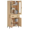 vidaXL Highboard Sonoma Oak 69.5x34x180 cm Engineered Wood