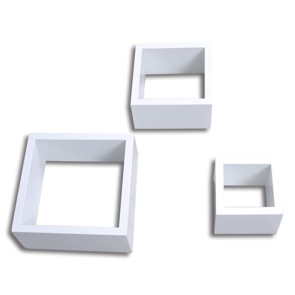Cube shelf set of 3 White