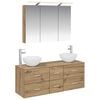 vidaXL Bathroom Furniture Set 4 pcs Artisan Oak