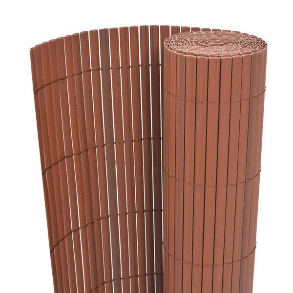 vidaXL Garden Fence Brown 150 x 500 cm PVC
