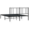 vidaXL Metal Bed Frame without Mattress with Headboard Black 120x200cm