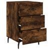 vidaXL Bedside Cabinet Smoked Oak 40x40x66 cm Engineered Wood