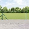 vidaXL Fence Post Green 100 x 0.6 m (36 mm mesh) Steel and PVC