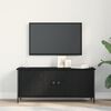 vidaXL TV Cabinet Black Oak 100 x 35 x 45 cm Engineered Wood