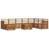 vidaXL Outdoor Sofa Set 9 pcs Natural Solid Acacia Wood