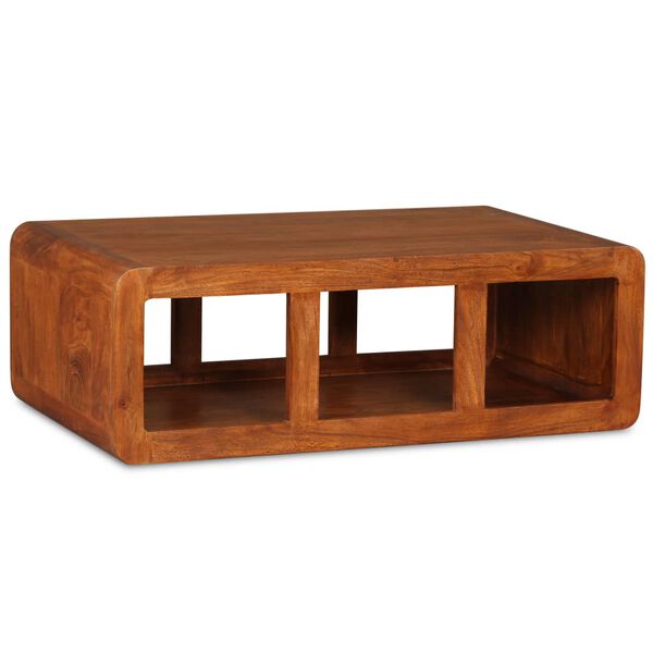 vidaXL Coffee Table Solid Wood with Honey Finish 90x50x30 cm