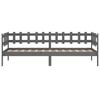vidaXL Day Bed without Mattress Grey 90x200 cm Solid Wood Pine