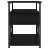 vidaXL Bedside Cabinet Black 40x42x55 cm Engineered Wood