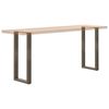 vidaXL Console Table Legs U-Shaped 2 pcs Natural Steel 28x(72-73) cm Steel