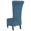 vidaXL High Back Chair Blue Velvet Button Design