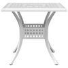 vidaXL Garden Table White 80x80x75 cm Cast Aluminium