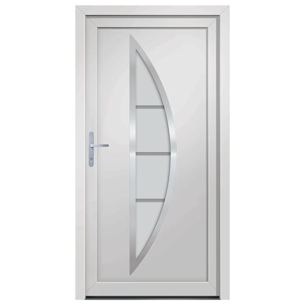vidaXL Front Door White 108x200 cm PVC