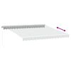 vidaXL Manual Retractable Awning Anthracite&White 400x350 cm