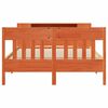 vidaXL Bookcase Bed without Mattress Wax Brown 120x190 cm Small Double Solid Wood Pine