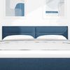 vidaXL LED Headboard with LED Strip Lights Manual Blue 144 cm Fabric