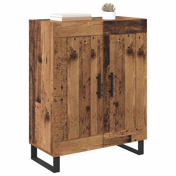 vidaXL Sideboard Old Wood 69.5 x 34 x 90 cm Engineered Wood and Iron