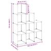 vidaXL Storage Cube Organiser with 9 Cubes Transparent PP