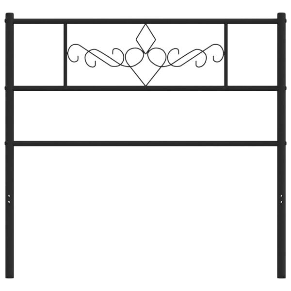 vidaXL Metal Replace Headboard Black 107 cm