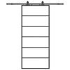 vidaXL Sliding Door with Hardware Set Black 90x205 cm ESG Glass