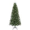 vidaXL Artificial Christmas Tree with 300 LEDs Green 240 cm PE and PVC