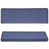 vidaXL Stair Mats 15 pcs 65x21x4 cm Blue Rectangular Edge