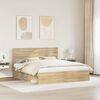 vidaXL Bed Frame with Headboard Sonoma 180 x 200 cm Solid Pine Wood