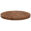 vidaXL Table Top Dark brown Ø 40 x 2.5 cm Solid oak wood