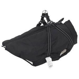 vidaXL Dog Coat with Harness Waterproof Reflective Black 4XL