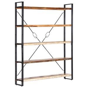 vidaXL Bookcase | Natural wood with black frame