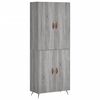 vidaXL Highboard Grey Sonoma 69.5x34x180 cm Engineered Wood