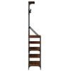 vidaXL Clothes Rack with Shoe Storage Brown Oak 90x34x184 cm
