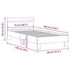 vidaXL Bed Frame without Mattress with LED Lights Brown Oak 75x190 cm Small Single