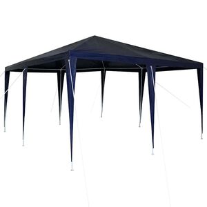 vidaXL Party Tent Blue 400 x 400 x 266 cm Polyethylene and Steel