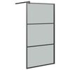 vidaXL Shower walls Black 115 x 195 cm Glass and Aluminium