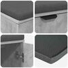 vidaXL Hall Bench with Cushion with Door Concrete Grey 80 x 46 x 46 cm