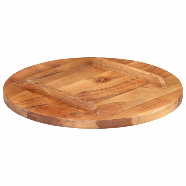 vidaXL Table Top Solid Wood Acacia Round 25-27 mm 50 cm