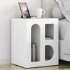 vidaXL Bedside Table High Gloss White 40 x 35 x 50 cm Engineered Wood