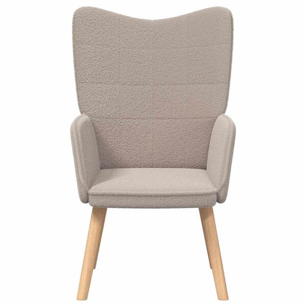 vidaXL Armchair Light Grey 62 x 67 x 95.5 cm Sherpa Fabric