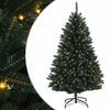 vidaXL Artificial Hinged Christmas Tree 120 cm 150 LEDs Warm White PVC