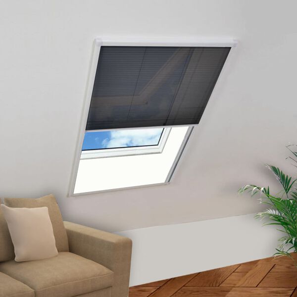 vidaXL Plisse Insect Screen for Windows Aluminium 80x120 cm