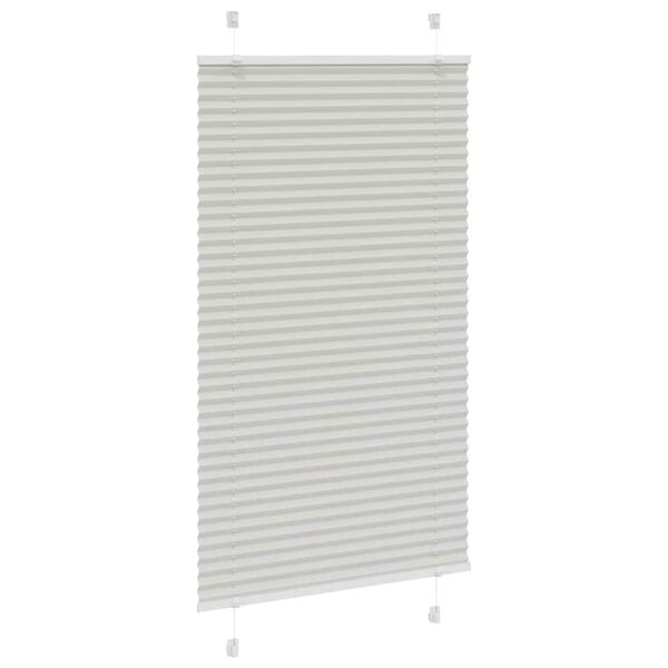 vidaXL Pleated Blind Light Grey 80x100 cm Fabric Width 79.4 cm Polyester