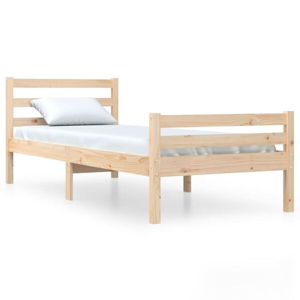 vidaXL Bed Frame without Mattress Solid Wood 90x200 cm