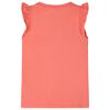 Kids' T-shirt with Ruffle Sleeves Coral 128