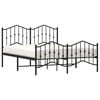 vidaXL Metal Bed Frame without Mattress with Footboard&nbsp;Black 140x200cm