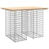 vidaXL Garden Table Gabion Design 100x70x72 cm Solid Wood Pine