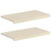 vidaXL Window Sills 2 pcs White 70 x 30 x 2 cm Solid Oak Wood
