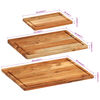 vidaXL 3 Piece Chopping Board Set with Stand Solid Wood Acacia