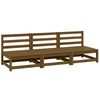 vidaXL Garden Middle Sofas 3 pcs Honey Brown Solid Wood Pine