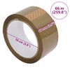 vidaXL Packaging Tape 72 pcs Brown 48 mm x 66 m