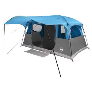 vidaXL Tunnel Tent 6-Person Blue Polyester and Steel
